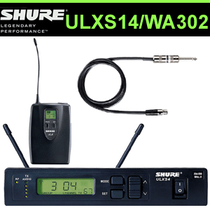 [SHURE 정품 ULXS14/WA302]900Mhz대역 슈어 무선마이크/고급무선마이크/바디팩/밸트팩 핀마이크/무선 기타 악기연결/행사 강의 보컬용마이크/ULXS4/ULX1/WA302/삼아무역 정품