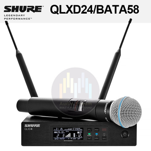 SHURE QLXD24/BETA58A 900Mhz 대역 슈어 무선마이크